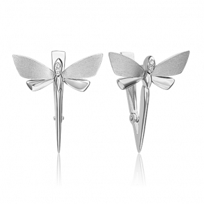 Серьги из белого золота Platina с бриллиантом 02-4810-00-101-1120 фото