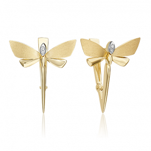 Серьги из комбинированного золота Platina с бриллиантом 02-4810-00-101-1121 фото