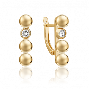 Серьги из лимонного золота Platina с топазом 02-4831-00-201-1130 фото