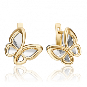 Серьги из комбинированного золота Platina 02-4847-00-000-1121 фото