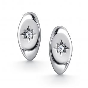 Серебряные серьги АЛЬКОР с фианитом 02-4902/00КЦ-00 фото