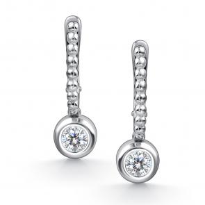 Серебряные серьги АЛЬКОР с фианитом 02-4905/00КЦ-00 фото