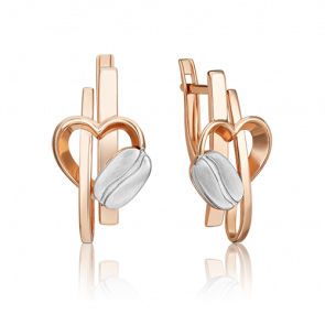 Серьги из комбинированного золота Platina 02-4908-00-000-1111 фото
