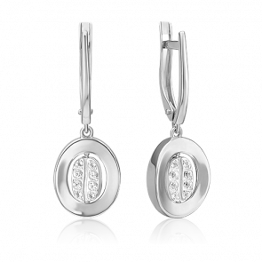 Серьги из белого золота Platina с топазом 02-4911-00-201-1120 фото