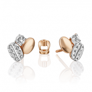 Серьги из комбинированного золота Platina с топазом 02-4913-00-201-1111 фото