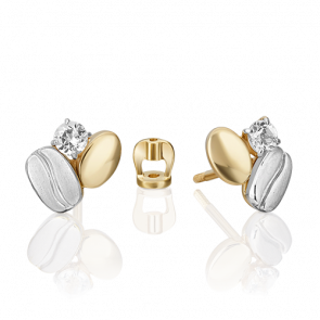 Серьги из комбинированного золота Platina с топазом 02-4913-01-201-1121 фото