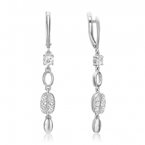 Серьги из белого золота Platina с топазом 02-4914-00-201-1120 фото