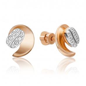 Серьги из комбинированного золота Platina с топазом 02-4917-00-201-1111 фото