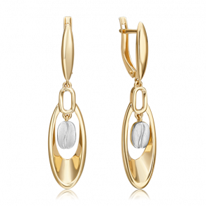 Серьги из комбинированного золота Platina 02-4922-00-000-1121 фото