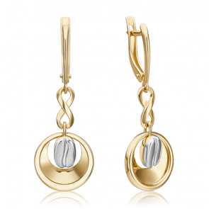 Серьги из комбинированного золота Platina 02-4927-00-000-1121 фото