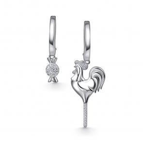 Серебряные серьги АЛЬКОР с фианитом 02-4947/00КЦ-00 фото