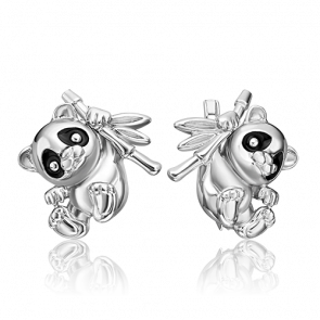 Серебряные серьги Platina с эмалью 02-4969-00-000-0200 фото