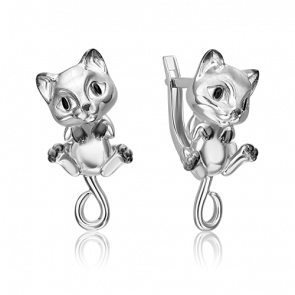 Серебряные серьги Platina с эмалью 02-4974-00-000-0200 фото