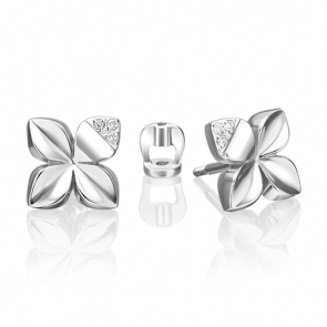 Серьги из белого золота Platina с бриллиантом 02-4983-00-101-1120 фото