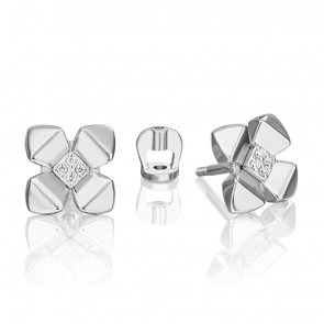 Серьги из белого золота Platina с бриллиантом 02-4991-00-101-1120 фото