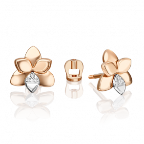 Серьги из комбинированного золота Platina с бриллиантом 02-4995-00-101-1111 фото
