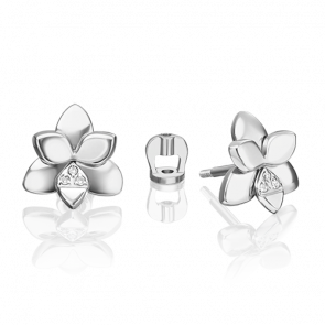 Серьги из белого золота Platina с бриллиантом 02-4995-00-101-1120 фото