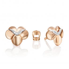 Серьги из комбинированного золота Platina с бриллиантом 02-4999-00-101-1111 фото