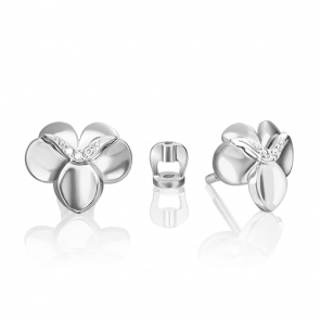 Серьги из белого золота Platina с бриллиантом 02-4999-00-101-1120 фото