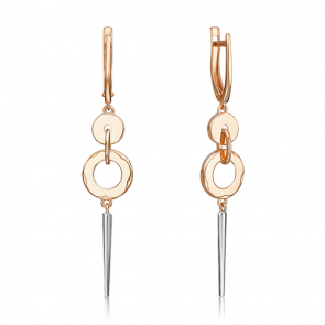 Серьги из комбинированного золота Platina 02-5001-00-000-1111 фото