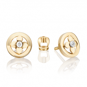 Серьги из комбинированного золота Platina с бриллиантом 02-5007-00-101-1121 фото