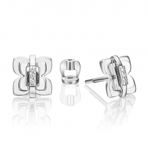 Серьги из белого золота Platina с бриллиантом 02-5011-00-101-1120 фото