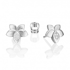 Серьги из белого золота Platina с бриллиантом 02-5018-00-101-1120 фото