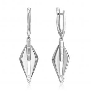 Серьги из белого золота Platina с топазом 02-5022-00-201-1120 фото