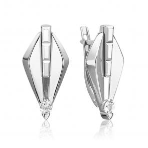 Серьги из белого золота Platina с топазом 02-5023-00-201-1120 фото