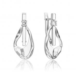 Серьги из белого золота Platina с топазом 02-5024-00-201-1120 фото
