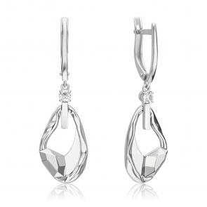 Серьги из белого золота Platina с топазом 02-5025-00-201-1120 фото