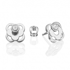 Серьги из белого золота Platina с бриллиантом 02-5029-00-101-1120 фото