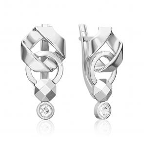 Серьги из белого золота Platina с топазом 02-5030-00-201-1120 фото