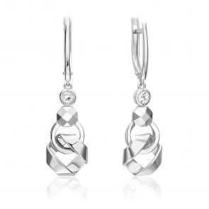 Серьги из белого золота Platina с топазом 02-5031-00-201-1120 фото