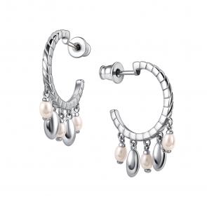 Серебряные серьги АЛЬКОР с жемчугом 02-5032/0ЖСВ-00 фото