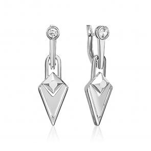 Серьги из белого золота Platina с топазом 02-5035-00-201-1120 фото