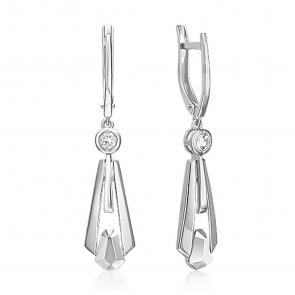 Серьги из белого золота Platina с топазом 02-5036-00-201-1120 фото