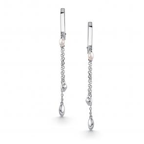 Серебряные серьги АЛЬКОР с жемчугом 02-5037/0ЖСВ-00 фото