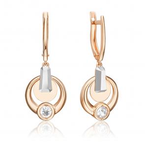 Серьги из комбинированного золота Platina с топазом 02-5039-00-201-1111 фото