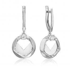 Серьги из белого золота Platina с топазом 02-5043-00-201-1120 фото