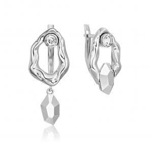 Серьги из белого золота Platina с топазом 02-5045-00-201-1120 фото