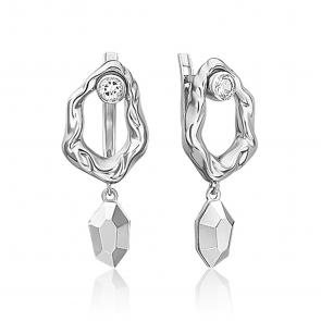 Серьги из белого золота Platina с топазом 02-5046-00-201-1120 фото