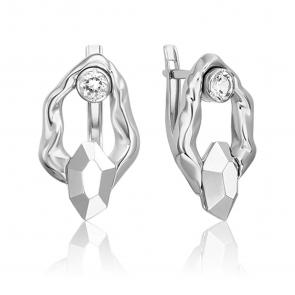 Серьги из белого золота Platina с топазом 02-5047-00-201-1120 фото