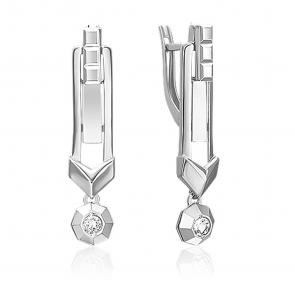 Серьги из белого золота Platina с топазом 02-5055-00-201-1120 фото