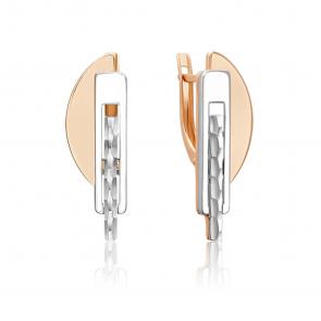 Серьги из комбинированного золота Platina 02-5057-00-000-1111 фото