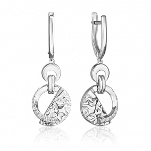 Серебряные серьги Platina с фианитом 02-5064-00-401-0200 фото