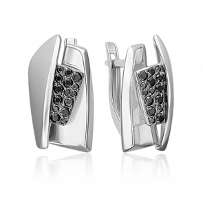 Серебряные серьги Platina с фианитом 02-5074-00-402-0200 фото