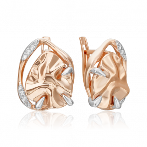 Золотые серьги Platina с топазом 02-5090-00-201-1110 фото