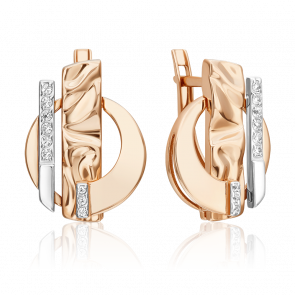 Серьги из комбинированного золота Platina с топазом 02-5094-00-201-1111 фото