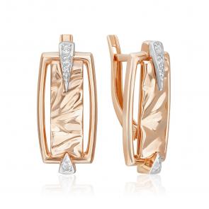 Серьги из комбинированного золота Platina с топазом 02-5095-00-201-1111 фото